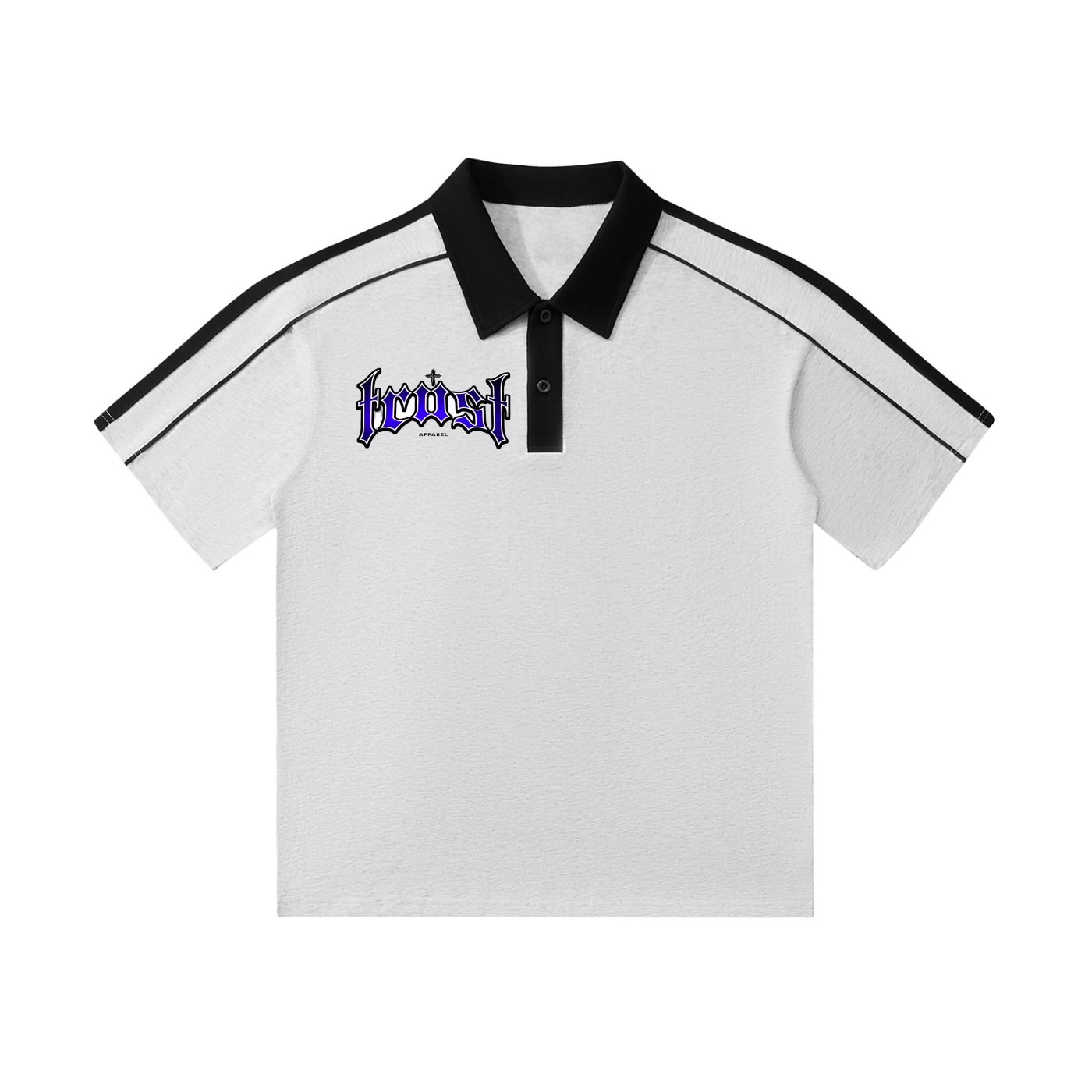 Contrast Collar Short-Sleeve Polo Shirt