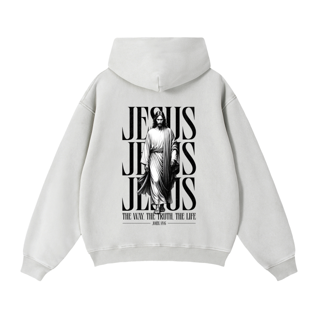 TRust_Zip-Through Boxy Fleece Hoodie