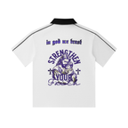 Contrast Collar Short-Sleeve Polo Shirt