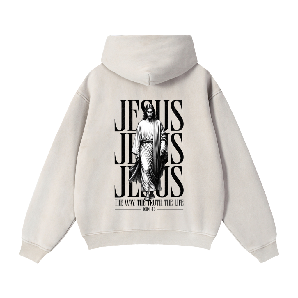 TRust_Zip-Through Boxy Fleece Hoodie