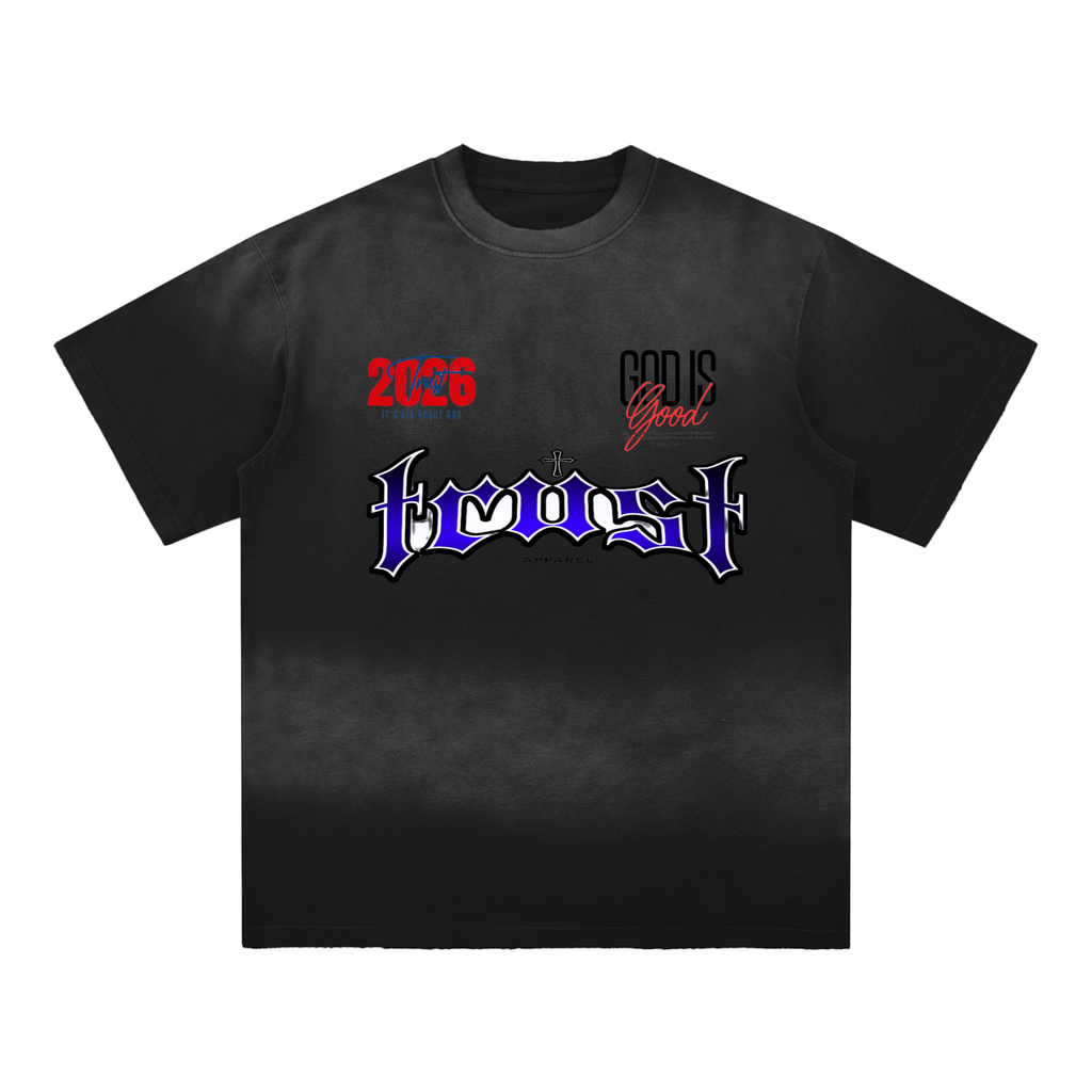 TRUST_Sun Fade Hand-Frayed Cotton T-Shirt