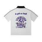 Contrast Collar Short-Sleeve Polo Shirt