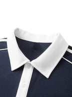 Contrast Collar Short-Sleeve Polo Shirt