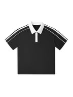 Contrast Collar Short-Sleeve Polo Shirt